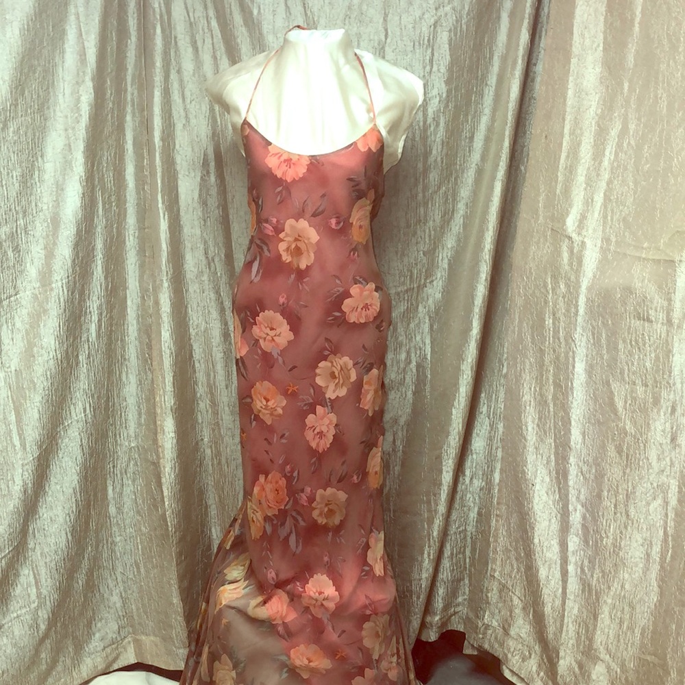 LAUNDRY MAXI DRESS WITH FLOWERS